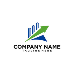 Fototapeta premium Finance & Business Logo Design. Financial Stock Exchange Market Charts Logo design abstract vector template.