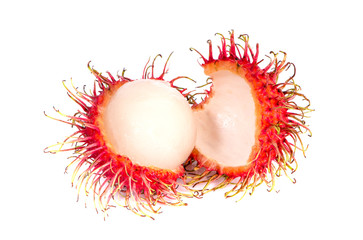 Rambutan an isolated on white with clipping path