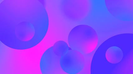 Abstract purple balls geometric gradient color background.For graphic design. 3d render illustration.
