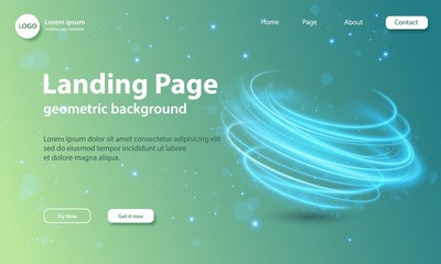 Geometric background with dynamic shapes composition. Vector Illustration