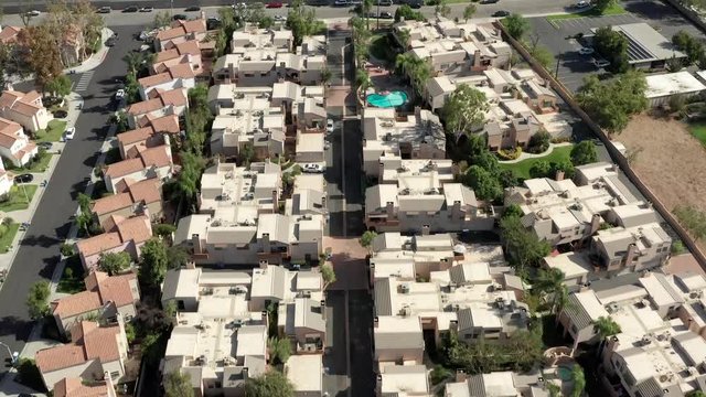 Aerial view of wealthy community in Southern California