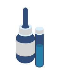 medical droper laboratory with tube test