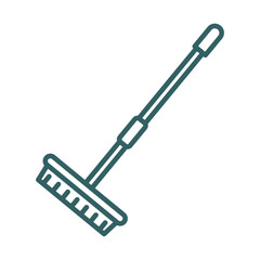 broom tool cleaning line style