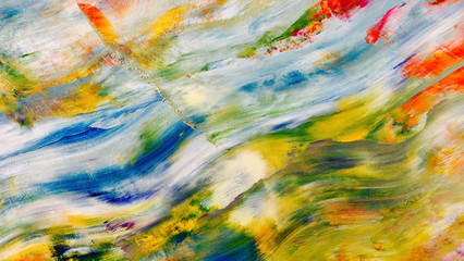 Colorful abstract background wallpaper. Modern motif visual art.  Mixtures of oil paint. Trendy...