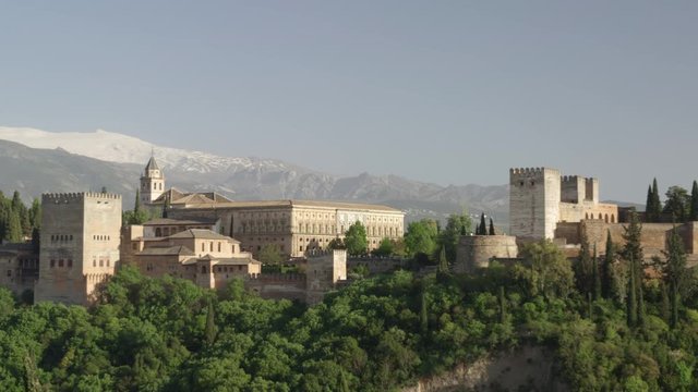 WS PAN Alhambra of Granada with Torre de Comares, Charles V Palace and Alcazaba