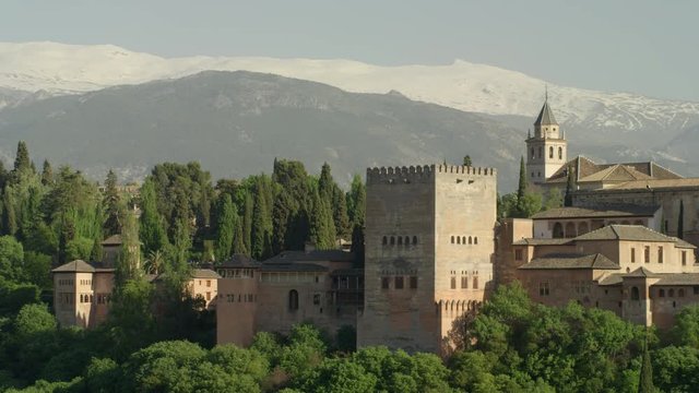 WS PAN Alhambra of Granada with Torre de Comares and Palace of Charles V