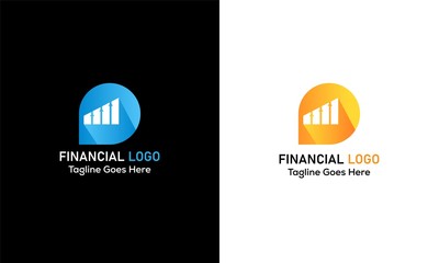 Financial logo template vector design.