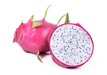 Dragon fruit isolated on white background