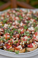 hors d'oeuvres on plate