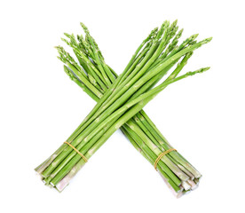 Fresh Asparagus isolated on white background
