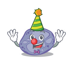 cartoon character design concept of cute clown blue planctomycetes