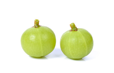 Indian gooseberry isolated on white background