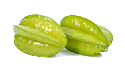 Star fruit or Carambola on white background