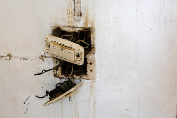 The accident from electric plug is burn and spark off block plastic on the wall, and be on fire