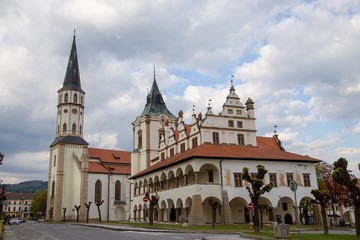 Fototapeta na wymiar Historical center of Levoca - square, Slovakia