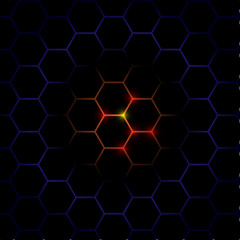 Fototapeta premium Created hexagon cave abstract background