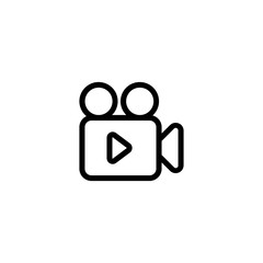 video camera line icon
