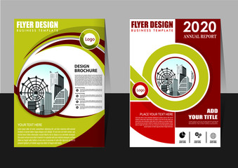 Brochure design, cover modern layout, annual report, poster, flyer in A4 with colorful triangles, geometric shapes for tech, science, market with light background