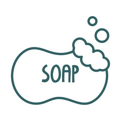soap with foam line style icon