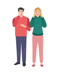 couple sick with covid19 symptoms