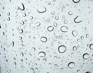 Water droplet on glass background.
