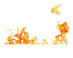 Fire white background