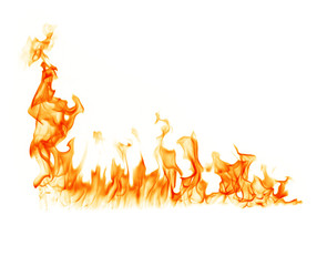 Fire white background
