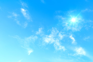 blue sky with beautiful natural white clouds	
