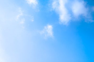 blue sky with beautiful natural white clouds	
