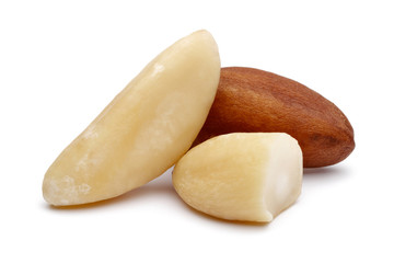Brazil nuts isolated on white