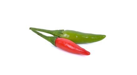 bird chili isolated on white background