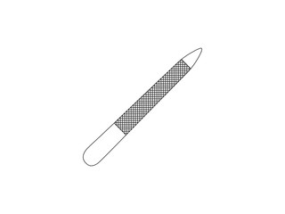 Manicure, nail file icon. Vector illustration, flat design.