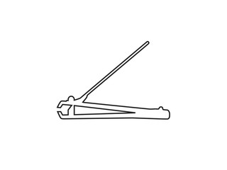 Nail clippers icon. Vector illustration, flat design.