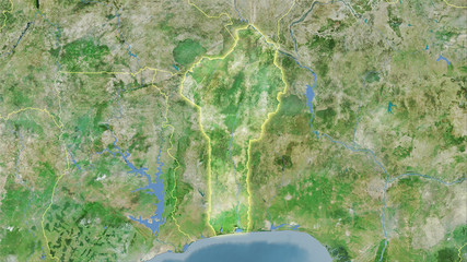 Benin, satellite D - light glow