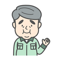 作業着　男性　管理人　清掃員など
