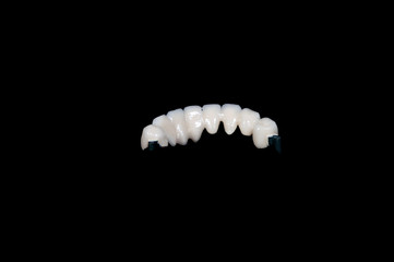 dentures in dentistry with teeth and masses