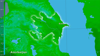 Azerbaijan, annual temperature - composition
