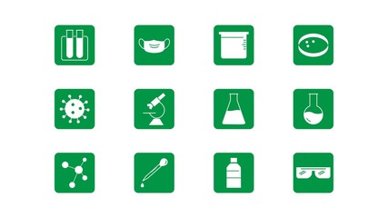 
Chemical lab research  icons set

.vector illustration