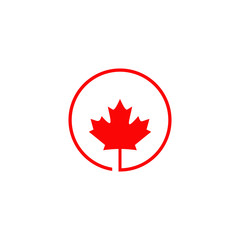Canada red flag vector design template