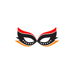 Carnival mask vector design template