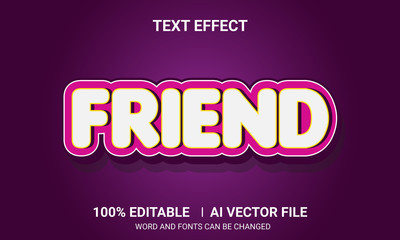 Editable text effects-Friend text effects