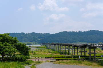 Fototapeta premium 静岡県の蓬莱橋
