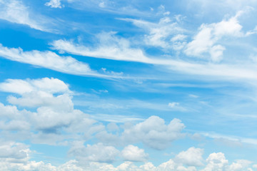 Naklejka na ściany i meble gray and white soft clouds in blue sky