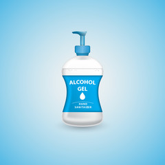 Alcohol Gel Hand Sanitizer Vector Design. Antiseptic Gel
