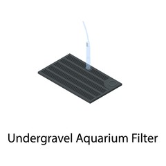 Undergravel aquarium filter icon. Isometric of undergravel aquarium filter vector icon for web design isolated on white background