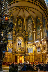 Obraz premium Montserrat monastery on mountain in Barcelona, Catalonia.