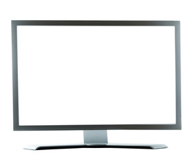 computer monitor display screen isolated on white background