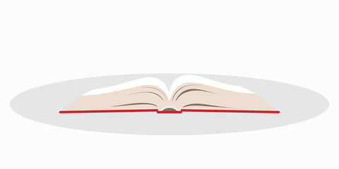 Covered opened book isolated. Vector illustration