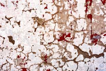 Texture of a concrete wall with cracks and scratches which can be used as a background
