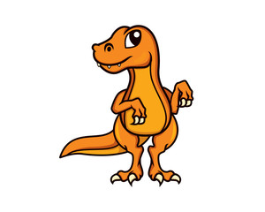 Cute and Sweet T-rex Mascot Illustration